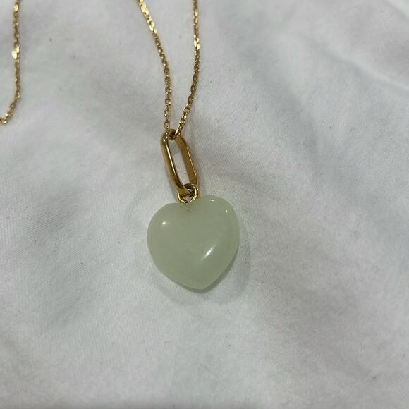 925 Gold Necklace with Heart Pendant 16-18” - Picture 2 of 4